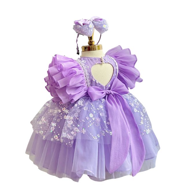Short Dress Sequin 4-Tiered Flared Skirt Nhung Nguyen Princess Dress Baby Girl Dress OEM ODM Competitive Price Made In Vietnam 3