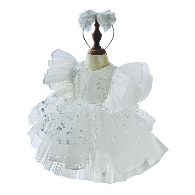 Short Dress Sequin 4-Tiered Flared Skirt Nhung Nguyen Princess Dress Baby Girl Dress OEM ODM Competitive Price Made In Vietnam 7