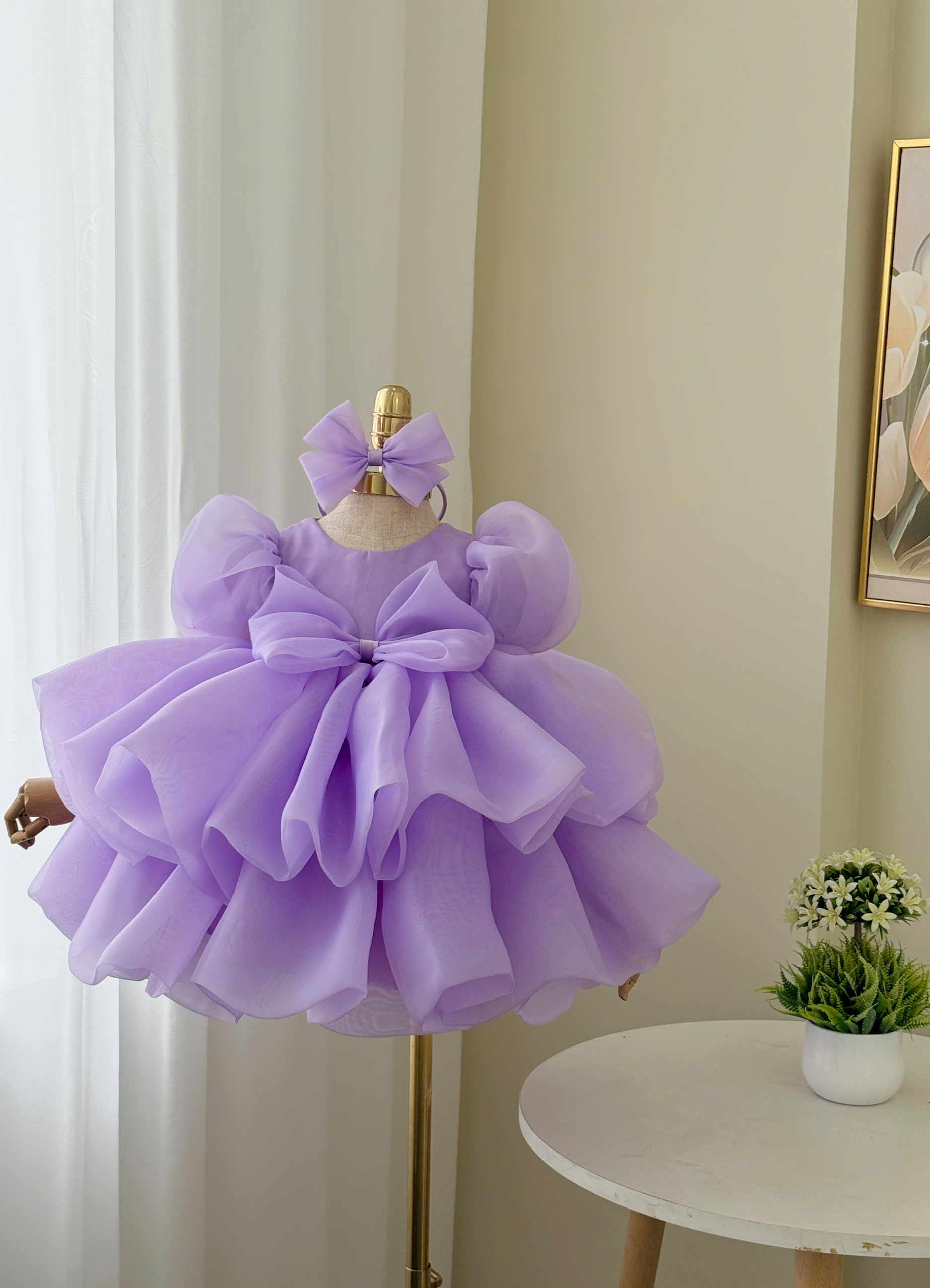 WHOLESALE party dress for girl for casual or special occasions multi-layer detachable bows accessories included support ODM OEM 4