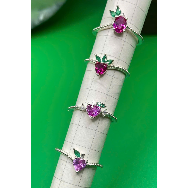 Women'S Silver Ring Fine Rings 8A Zircon Chic Silver Band Ruby Custom Design Made In Vietnam Manufacturer 5