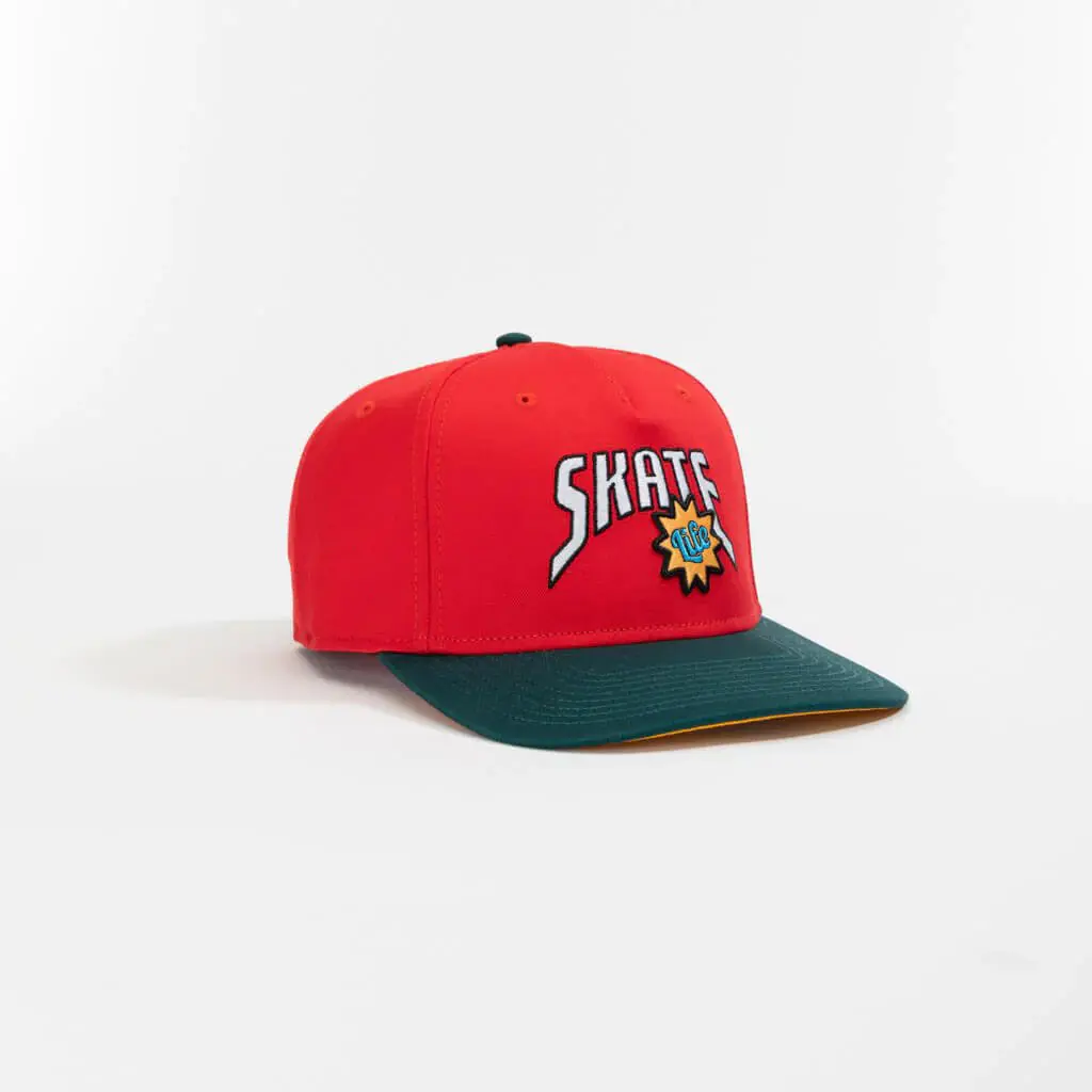 Wholesale 5-Panel Curved Brim High Quality Red Color Adjustable Medium Profile 65% Cotton and 35% Polyester Fabric Baseball Cap 2