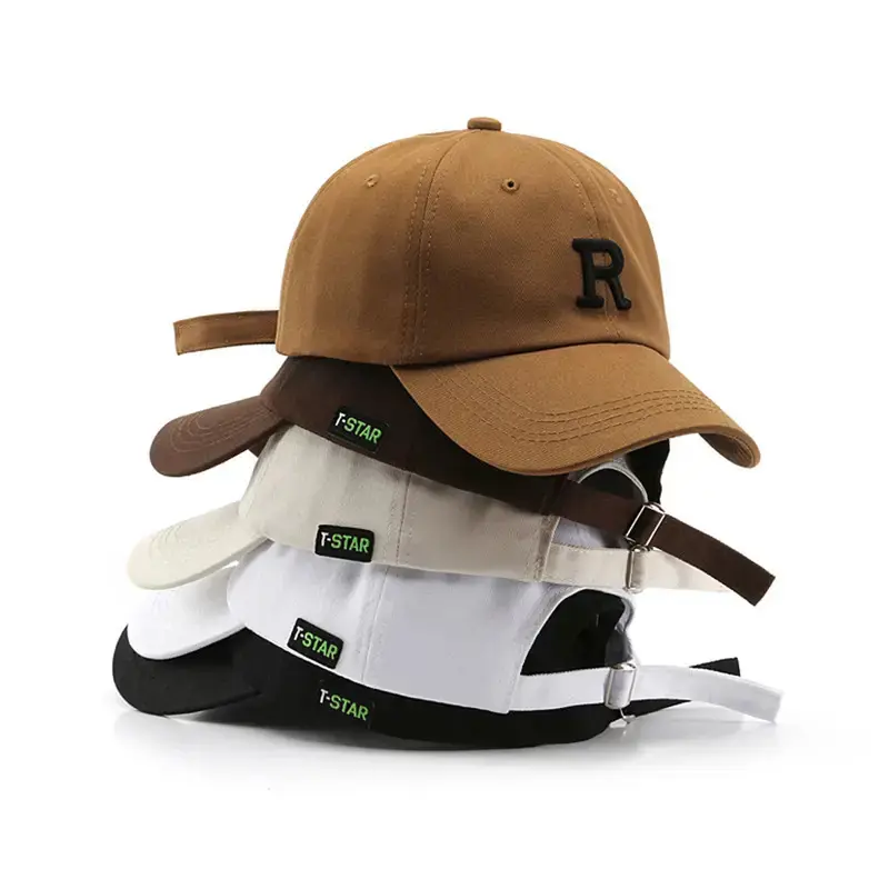 100% Cotton 3D Embroidered Logo 6 Panels Wholesale Fisherman Baseball Cap Outdoor Travel Golf Shade Multi Color Baseball Cap 6