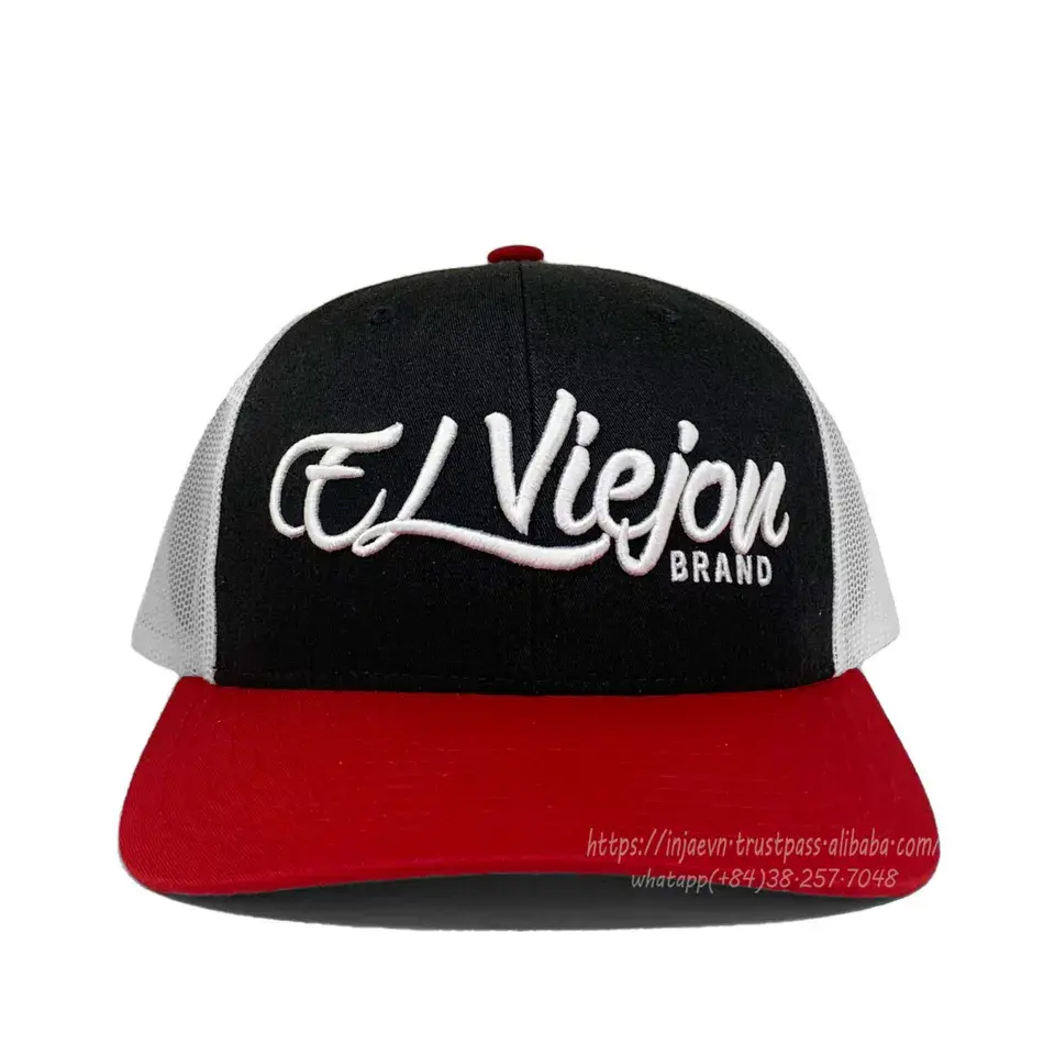 100% Real Richardson 112 Caps Trucker Hats Men Promotional Brand Name Mesh Caps 3D Embroidery LOGO in Vietnam Hats 4