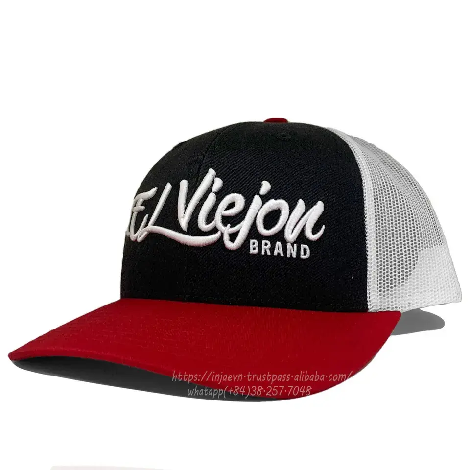 100% Real Richardson 112 Caps Trucker Hats Men Promotional Brand Name Mesh Caps 3D Embroidery LOGO in Vietnam Hats 5