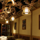 Bamboo Lampshade, Lamps made from handmade materials, home decoration accessories, wholesale. 4