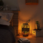 Beautifully designed hyacinth candle lantern with handle, Craft Lamps, Home Decor, Eco Friendly Home Decor, Wholesale. 4
