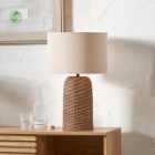 Brown Woven Seagrass Table Lamp, Lamps made from handmade materials, home decoration accessories, wholesale. 6