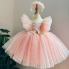 Cute Puffed Arm Princess Dress by Nhung Nguyen for Kids' Parties and Ceremonies Handmade in Vietnam ODM Supply 3