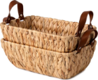 Leather handle basket, Storage basket, home organization accessory highly aesthetic, wholesale available. 1