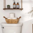 Leather handle basket, Storage basket, home organization accessory highly aesthetic, wholesale available. 4