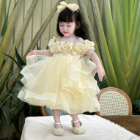 Nhung Nguyen Handmade OEM ODM Kids Clothes Princess Dress Baby Girls All Ages High Bridal Dress Denim Satin Party Viet Nam 7