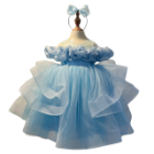 Nhung Nguyen Handmade OEM ODM Kids Clothes Princess Dress Baby Girls All Ages High Bridal Dress Denim Satin Party Viet Nam 2