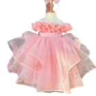 Nhung Nguyen's Comfortable Satin Denim Dress Baby Girls High Quality OEM ODM Large Size Autumn Party Style Made Viet Nam Chiffon 2