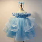Nhung Nguyen's Comfortable Satin Denim Dress Baby Girls High Quality OEM ODM Large Size Autumn Party Style Made Viet Nam Chiffon 6
