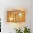 Rattan Wall Sconces Rustic Wall Lights, Lamps made from handmade materials, home decoration accessories, wholesale. 1