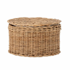 Round storage basket with lid, Multi-purpose storage basket, home organization accessory, highly aesthetic, wholesale available. 1