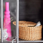 Round storage basket with lid, Multi-purpose storage basket, home organization accessory, highly aesthetic, wholesale available. 3
