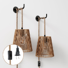 Seagrass Wall Light, Lamps made from handmade materials, home decoration accessories, wholesale. 3