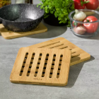 The pot coaster, trivet is made from natural, eco-friendly materials, heat-resistant, durable, and beautiful 3