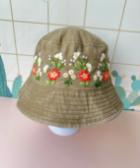 Vintage Floral Embroidered Bucket Hat for Men Winter Corduroy Cap with Wide Brim Top Choice Custom Logo OEM ODM Made in Vietnam 6
