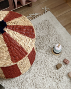 Wicker Trash Can with Lid and Removable Liner Handwoven storage basket Hyacinth Waste Basket 3