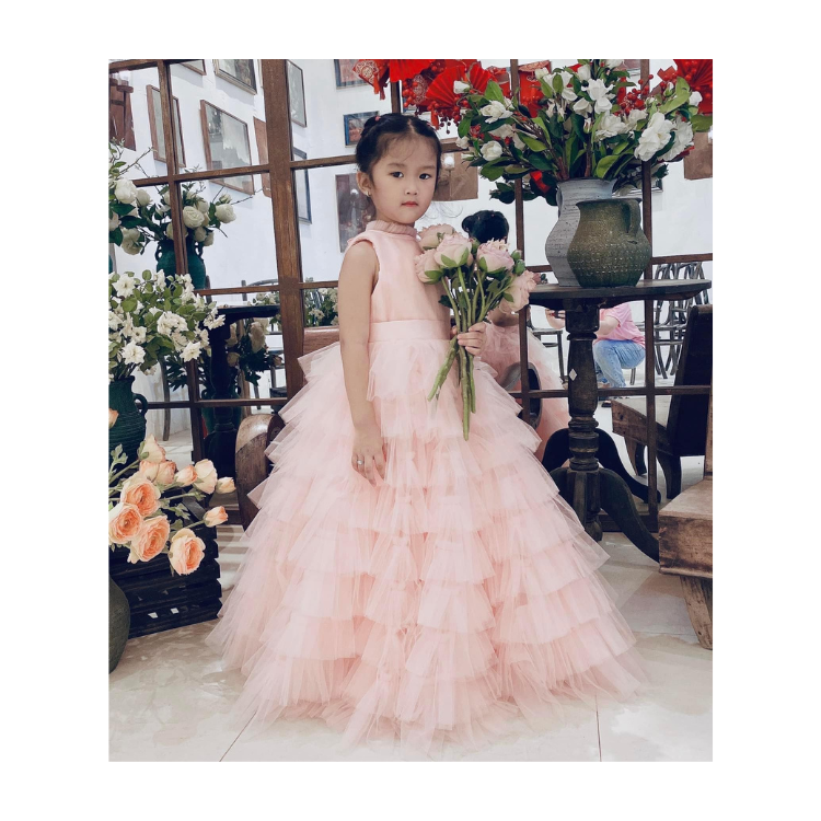 9 - Layer Luxury Princess Dresses High Quality Variety Beautiful Color using for Baby Girl Pack In Plastic Bag Made in Vietnam Manufacturer  7