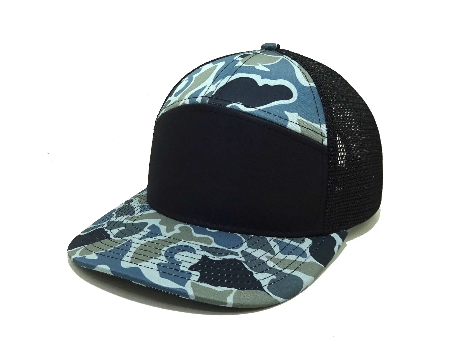 168 7 Panel Trucker Hat Headwear Trucker Hats with Mesh Camouflage Caps Sport Design Promotional Brand Hat 2