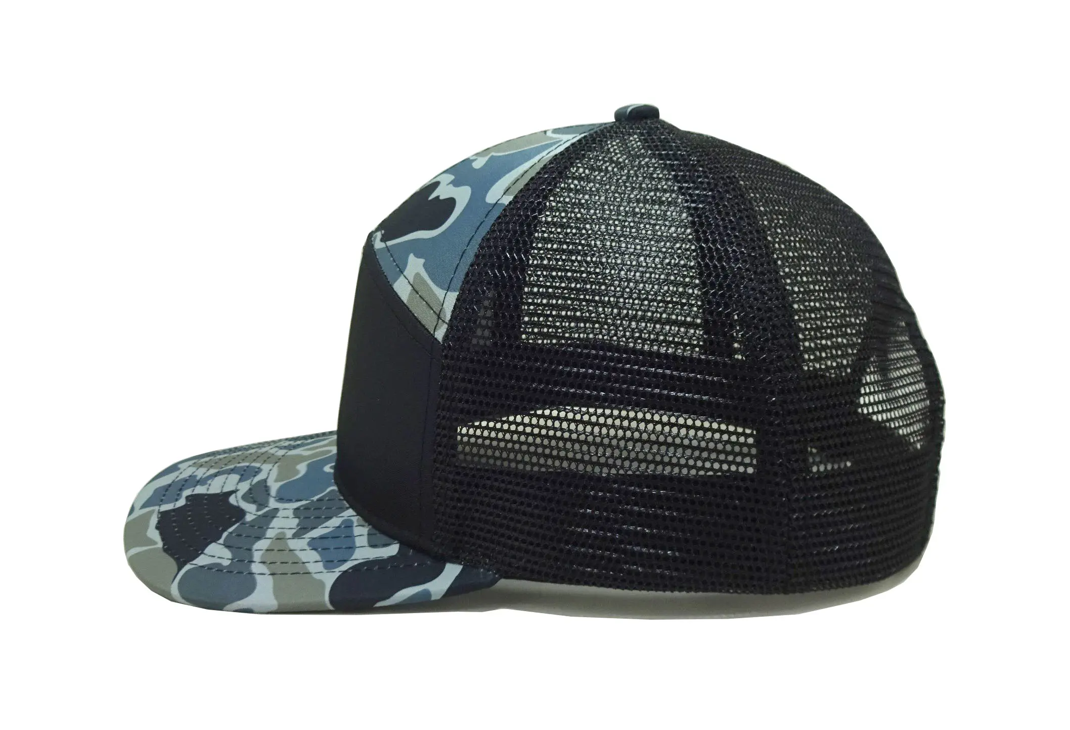 168 7 Panel Trucker Hat Headwear Trucker Hats with Mesh Camouflage Caps Sport Design Promotional Brand Hat 3