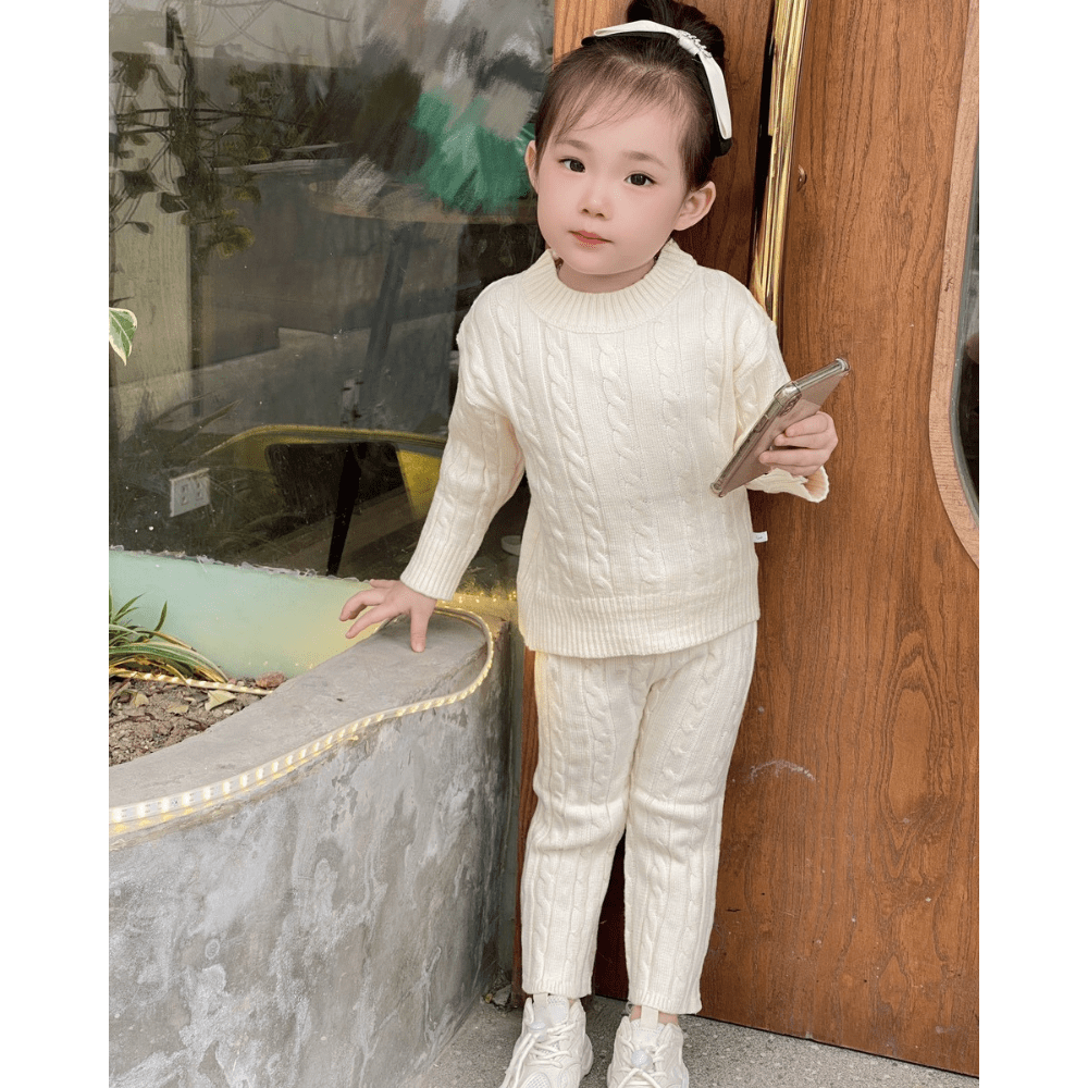 Kids Clothes Girls Factory Price 100% Wool Woolen Set Casual Each One In Opp Bag From Vietnam Manufacturer 14