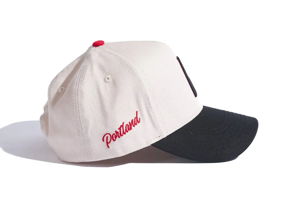 2 Tones Color Summer Products Custom Logo 3D Embroidery 5-Panel Curved Brim High Quality Medium Profile Wholesale Baseball Cap 3