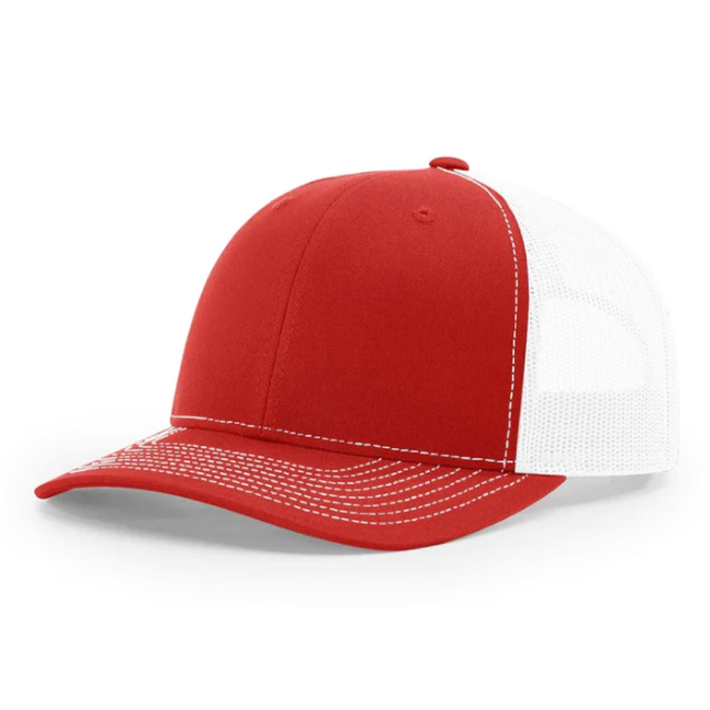 2D Embroidered 6 Panel R 112 Trucker Hats Logo On Front Gorras Caps Contrast Stitching Line On Brim Custom Color For Wholesale 4