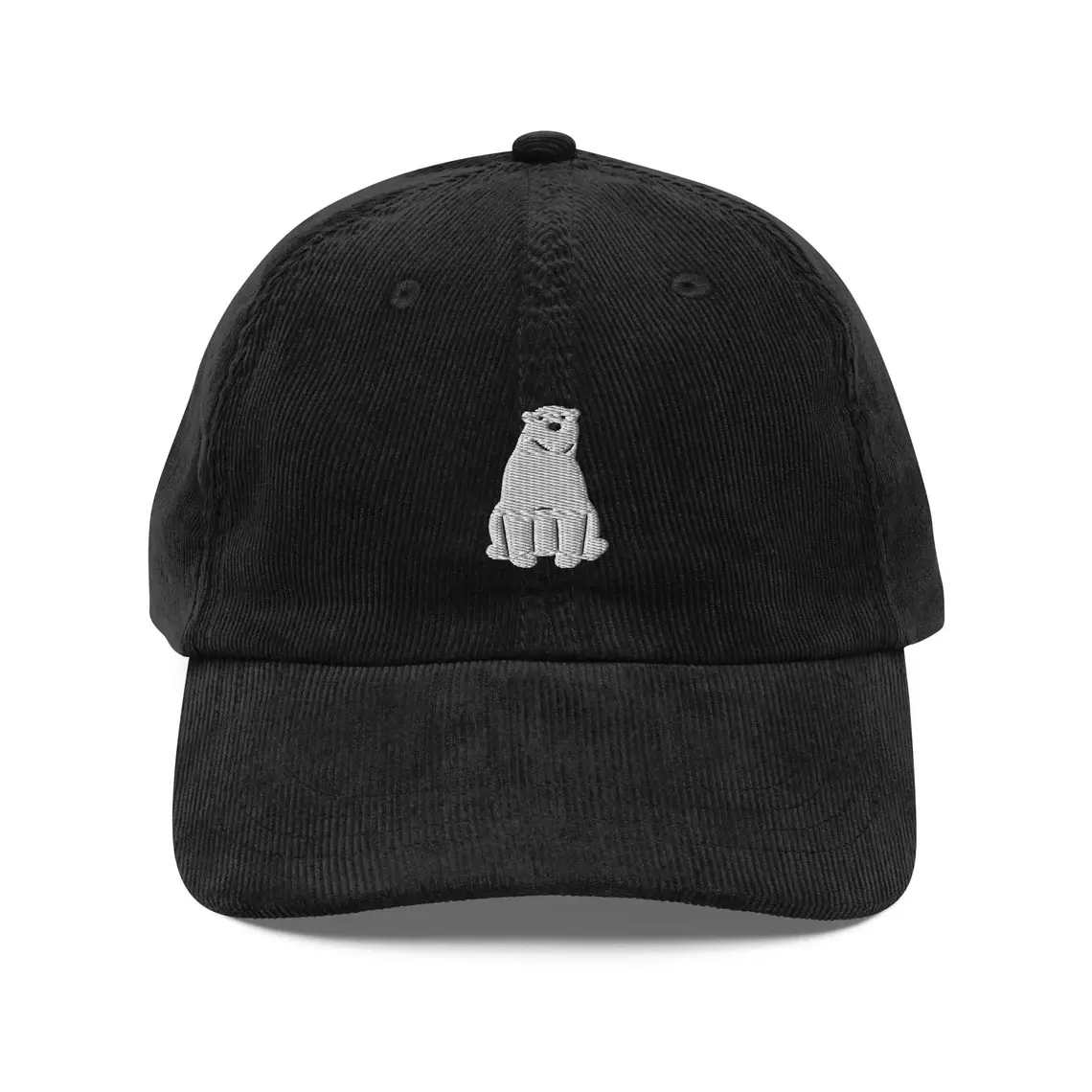 2D Embroidered Cap 6-Panel Curved Brim High Quality Unstructured Low Profile Velvet Fabric Baseball Cap 4