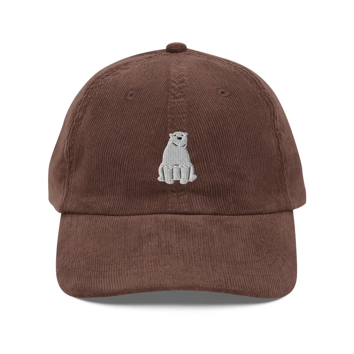 2D Embroidered Cap 6-Panel Curved Brim High Quality Unstructured Low Profile Velvet Fabric Baseball Cap 5