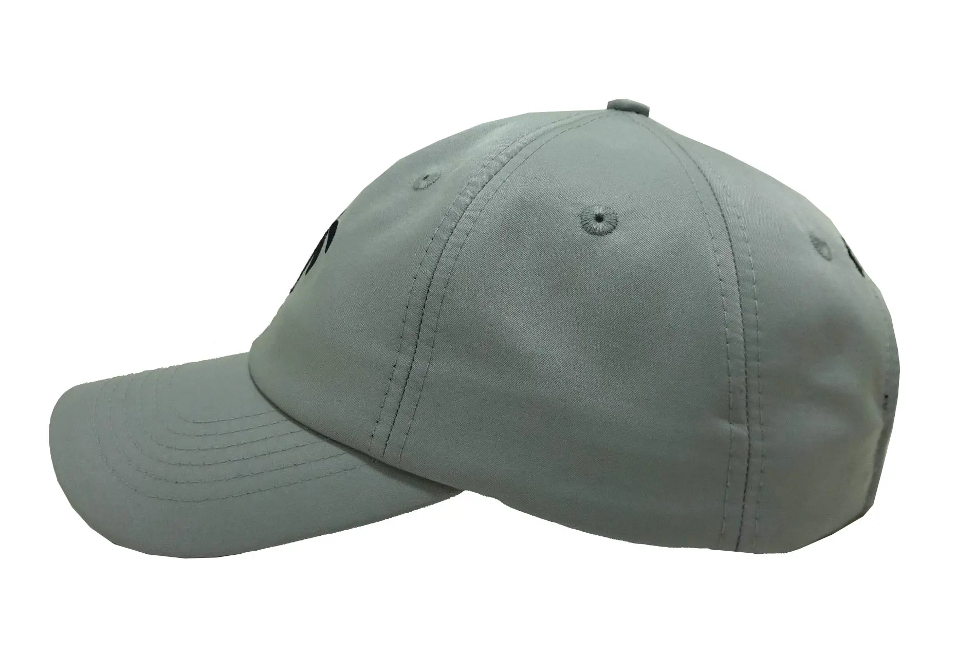 2D Embroidery 6-Panel Curved Brim High Quality Unstructured Grey Color Low Profile Unisex Baseball Cap from Vietnam Supplier 3