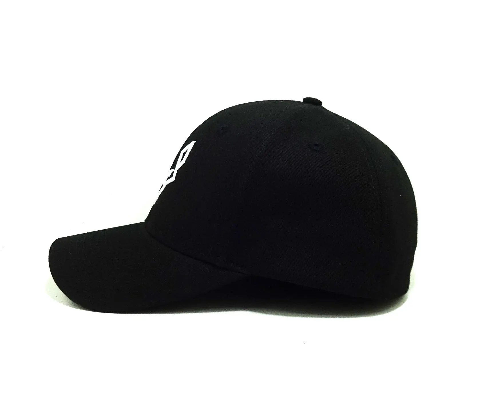 2D Embroidery Medium Profile Unisex Polyester Black Color Baseball Cap in Vietnam Factory 3