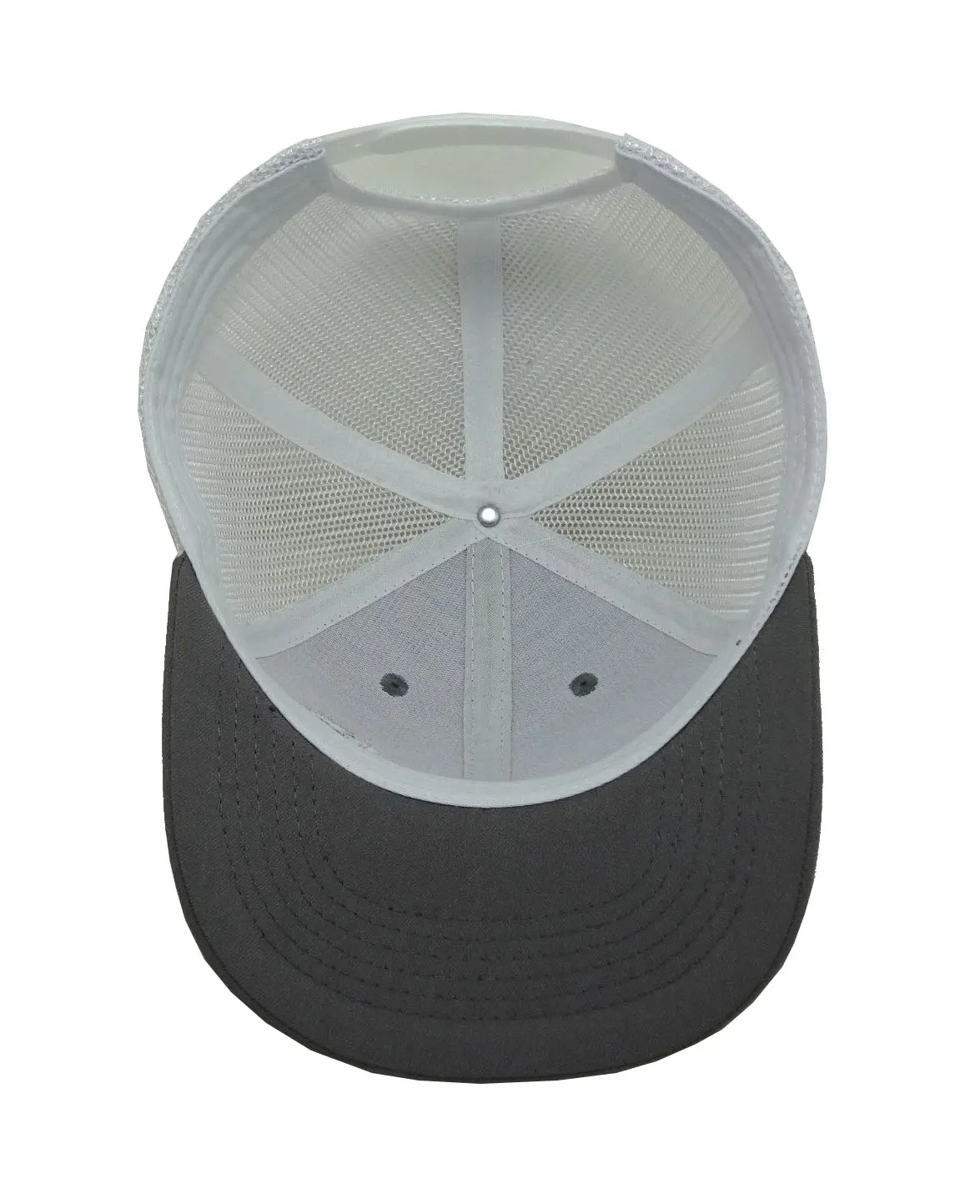 2D Embroidery Unisex 6-Panel Curved Brim High Quality Grey Color Medium Profile Trucker Hat from Vietnam Supplier 6