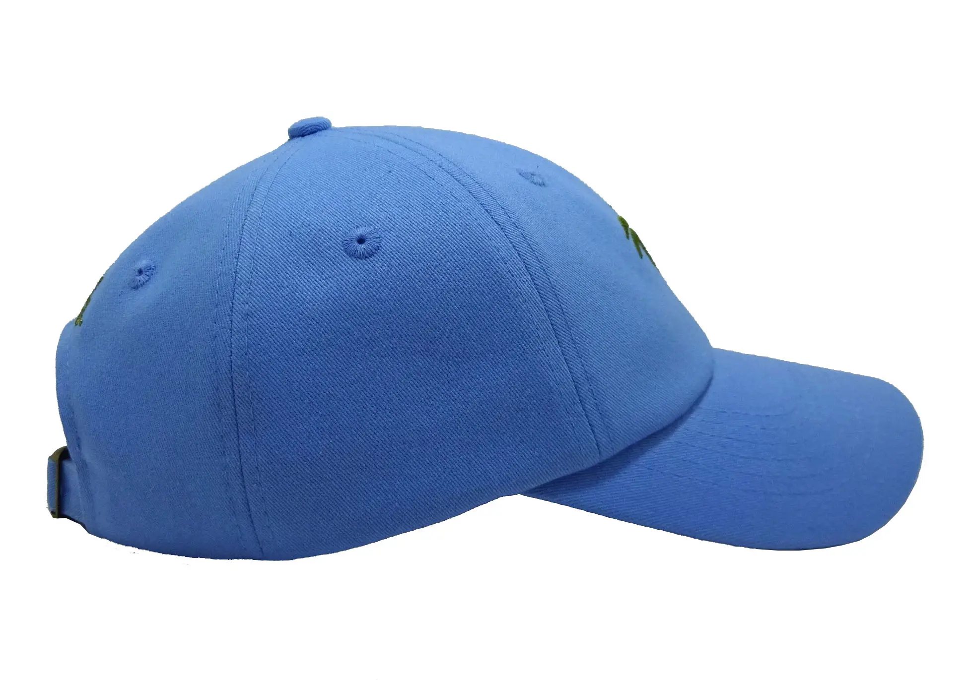 2D Embroidery Unisex Blue Color 6-Panel Curved Brim High Quality Low Profile 65% Cotton and 35% Polyester Fabric Baseball Cap 3