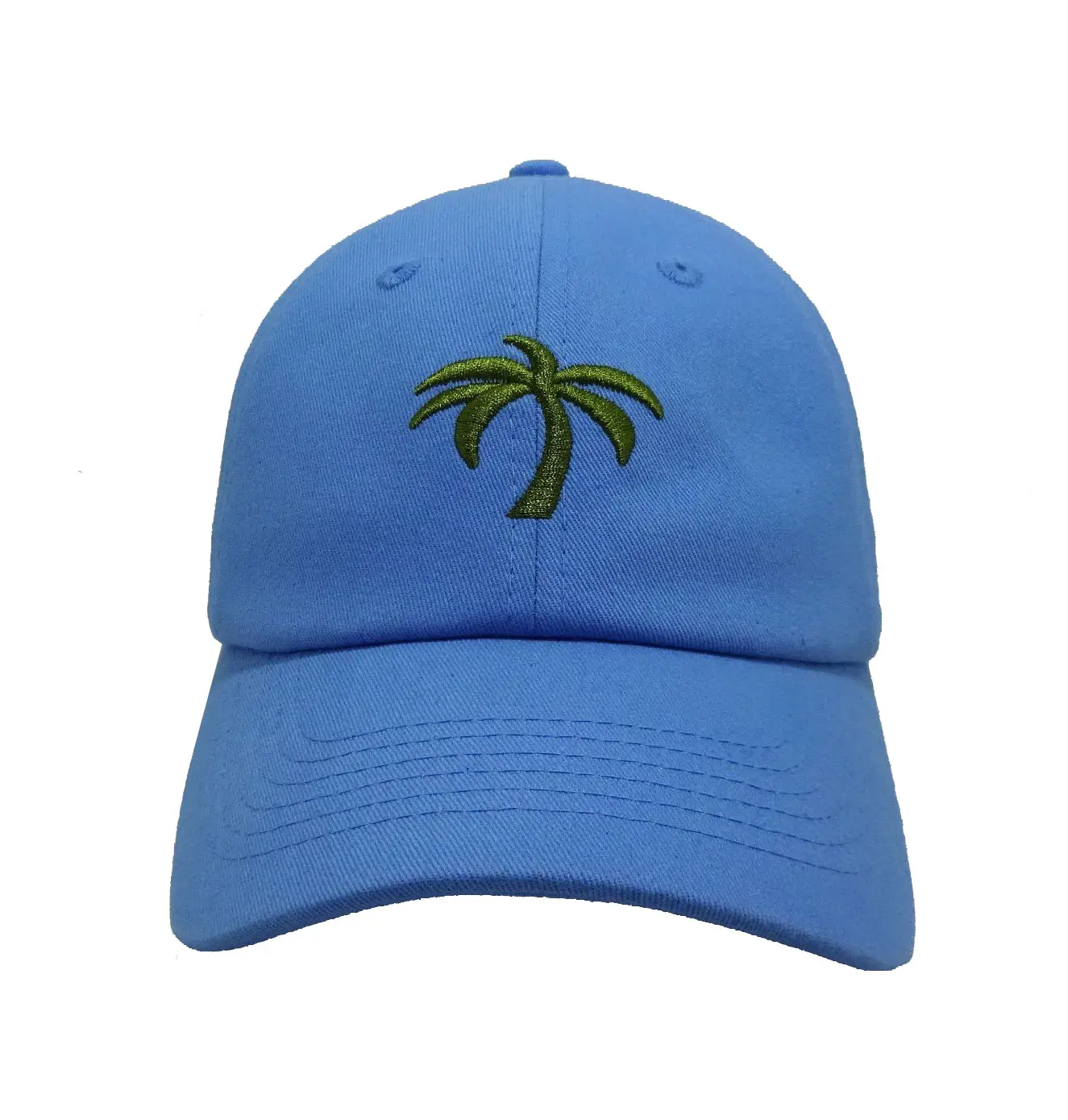2D Embroidery Unisex Blue Color 6-Panel Curved Brim High Quality Low Profile 65% Cotton and 35% Polyester Fabric Baseball Cap
