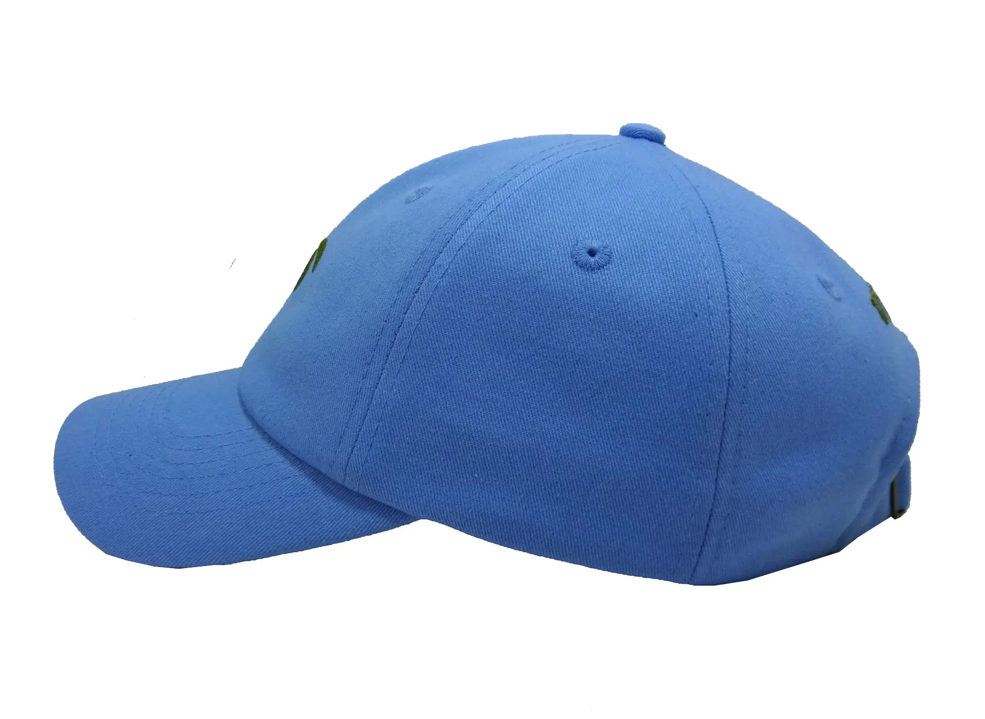 2D Embroidery Unisex Blue Color 6-Panel Curved Brim High Quality Low Profile 65% Cotton and 35% Polyester Fabric Baseball Cap 4