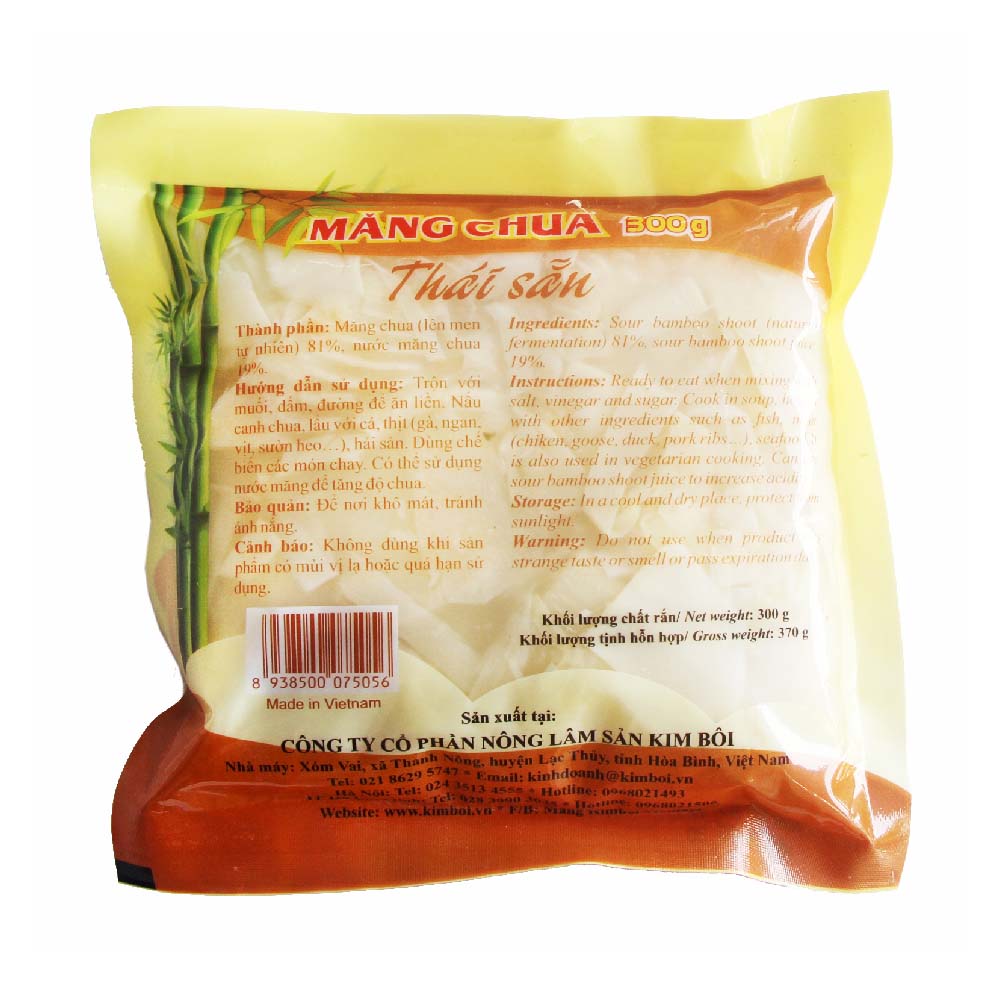 Vietnamese Sliced Pickled Bamboo Shoots In Packet Pale Color Natural Fermentation Sweet And Sour Taste 24 Months