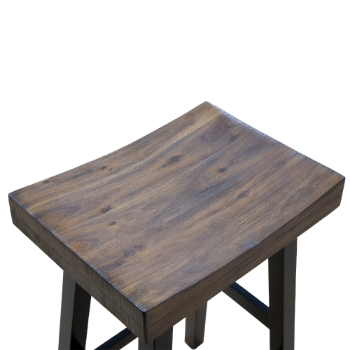 Wooden Counter Stool Rubber Wood Acacia Wood Destructive Coloration+ Black Modern Kitchen/ Dining 5-Layer Cartons From Vietnam 2