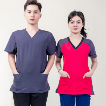 Scrubs Uniforms Medical Scrubs Fast Delivery Shirt ODM Cotton a Carton Box from Vietnam Manufacturer  8