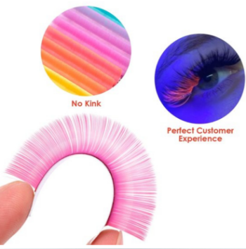 Best Selling Glow In The Dark UV Colored Neon Volume Mixed Handmade Mink Silk Tray Eyelash Extension s OEM Customized Vietnam 3