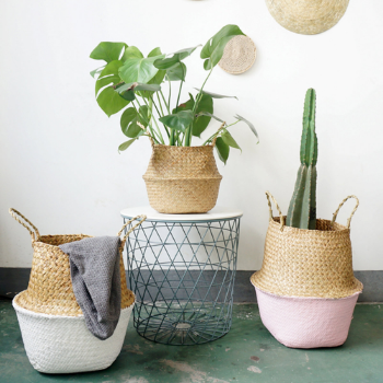 Seagrass Multifunction Belly Storage Handicraft Rattan Indoor Sustainable Household Basket Standing Competitive Price Supplier From Vietnam Manufacturer 8