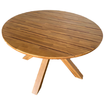 Outdoor Furnishings New Trend Round Table With X Leg Factory Price Home & Garden Wood Outdoor Furniture Acacia Vietnam 1