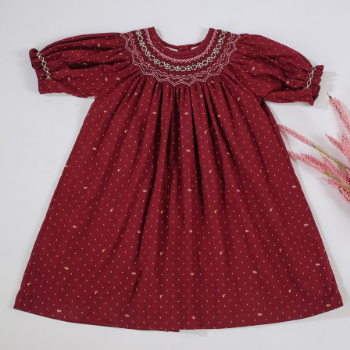 Hot Selling Smocked Dresses For Girls ODM And OEM For Baby Girl Short Sleeve ODM From Vietnam Manufacturer 8