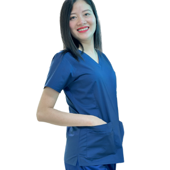 Uniforms Medical Scrubs Good price Shirt Well-built WRAP Stored in Carton Box from Vietnam Manufacturer 3