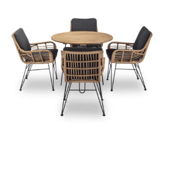 Carlos Dining Set Dt403 Hotel Wicker Professional Team Furniture Customized Packaging Vietnam Manufacturer 3