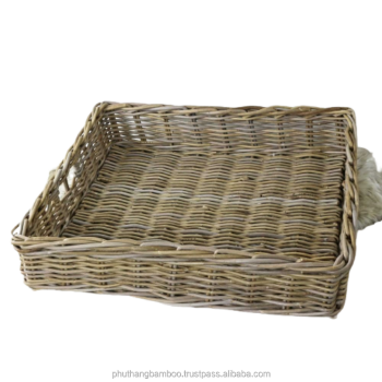 Top Brand Selling OEM ODM Service Cheap Price Low MOQ Best Selling  Long Serving Tray Made From Bamboo Rattan 4