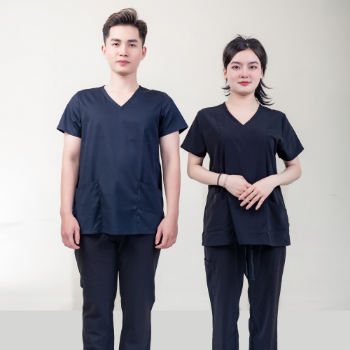 Uniforms Medical Scrubs Good Quality Set Fashionable WRAP Stored in a Polybag from Vietnam Manufacturer 5